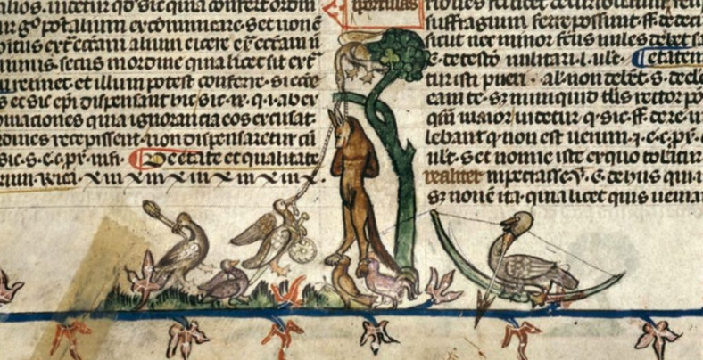 Lis na stryczku. Symboliczne wyobrażenie z kopii średniowiecznego Romansu o lisie