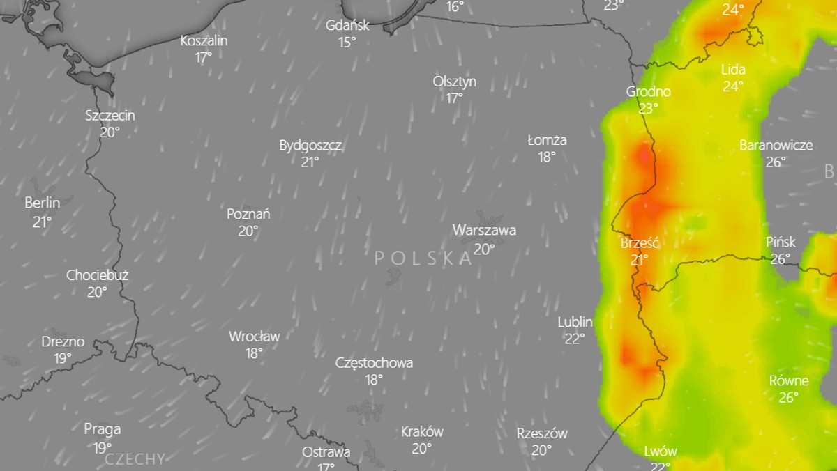 Gdzie jest burza? Gdzie pada deszcz? Radar burz online