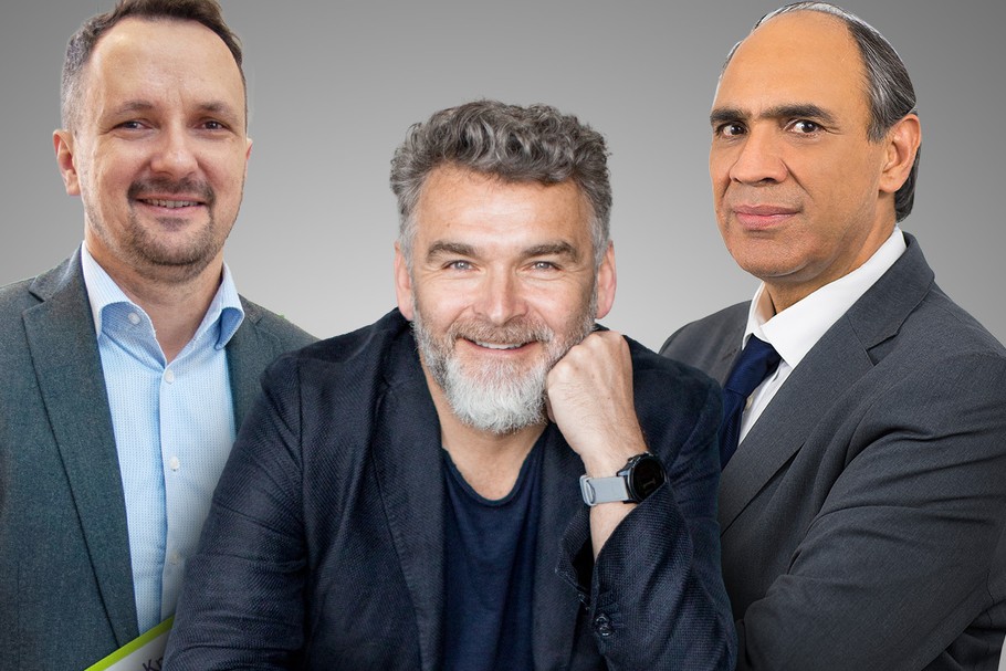 Od lewej: Marcin Maciąg, CEO i współtwórca Pets Diag, Maciej Adamaszek, twórca true™ men skin care oraz Sanjeev Choudhary, prezes zarządu Medinice SA 