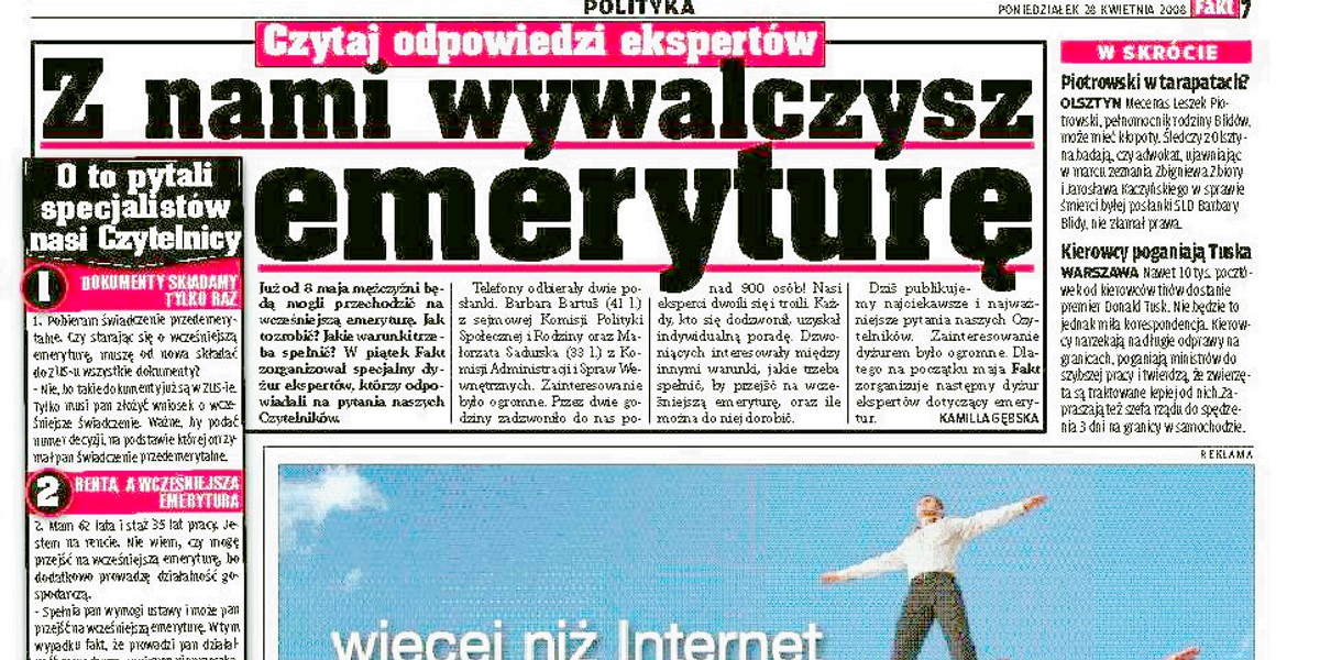 Z nami wywalczysz wcześniejszą emeryturę