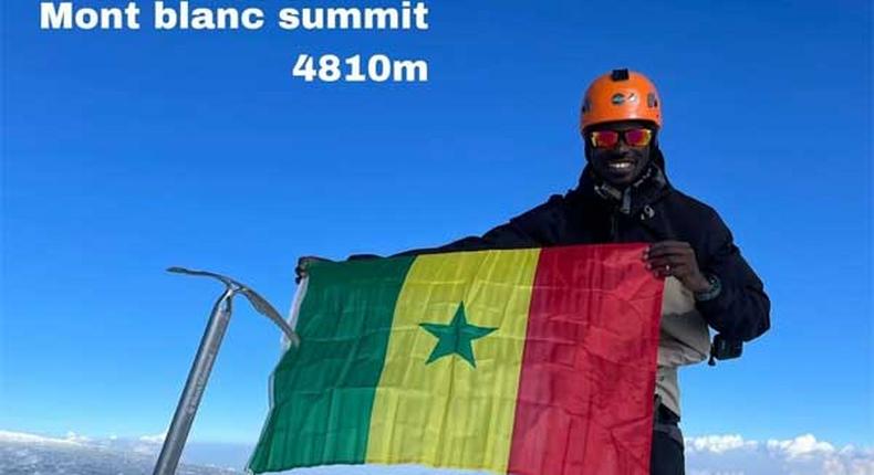 Mouhamed Tounkara sur le Mont-Blanc