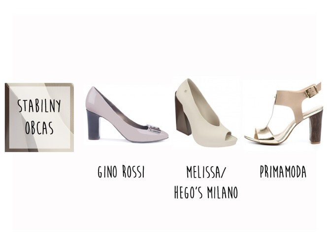 Buty na stabilnym obcasie: Gino Rossi - 449,90 pln Melissa/HEGO’S MILANO – 599  pln PRIMAMODA – 369  pln