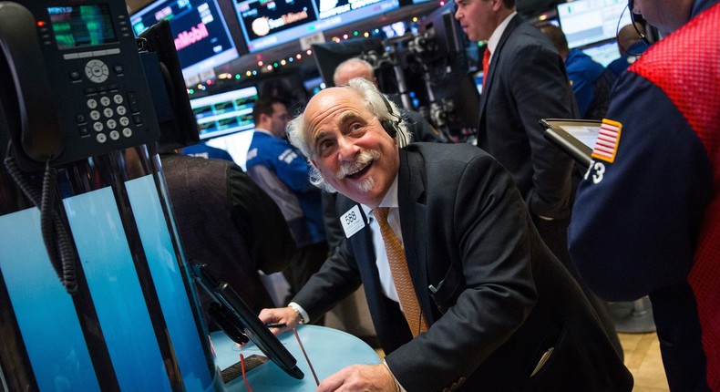 A trader works on the floor of the New York Stock Exchange during the afternoon of December 4, 2015 in New York City.Andrew Burton/Getty Images