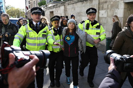 Aktywistka Greta Thunberg aresztowana podczas protestu w Londynie