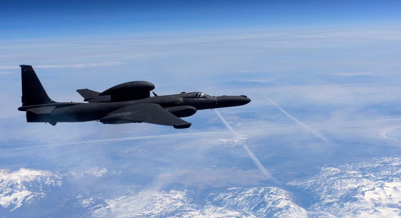 A U-2 Dragon Lady over the Sierra Nevada Mountain Range in California in March 2016.US Air Force/Staff Sgt. Robert M. Trujillo