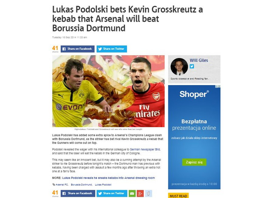 Łukasz Podolski przegrał nietypowy zakład!