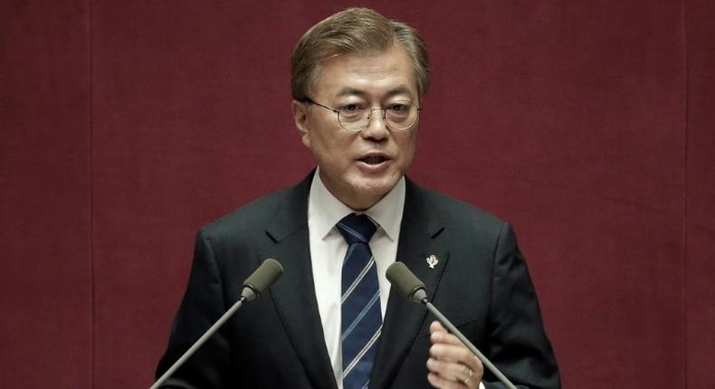 South Korean President Moon Jae-In advocates a two-phased approach to the North's nuclear issue, with Pyongyang first freezing its nuclear and long-range missile tests in return for the scaling back of annual US-South Korea military exercises