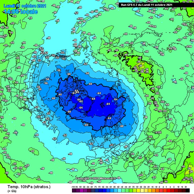 Aktualna temperatura w stratosferze