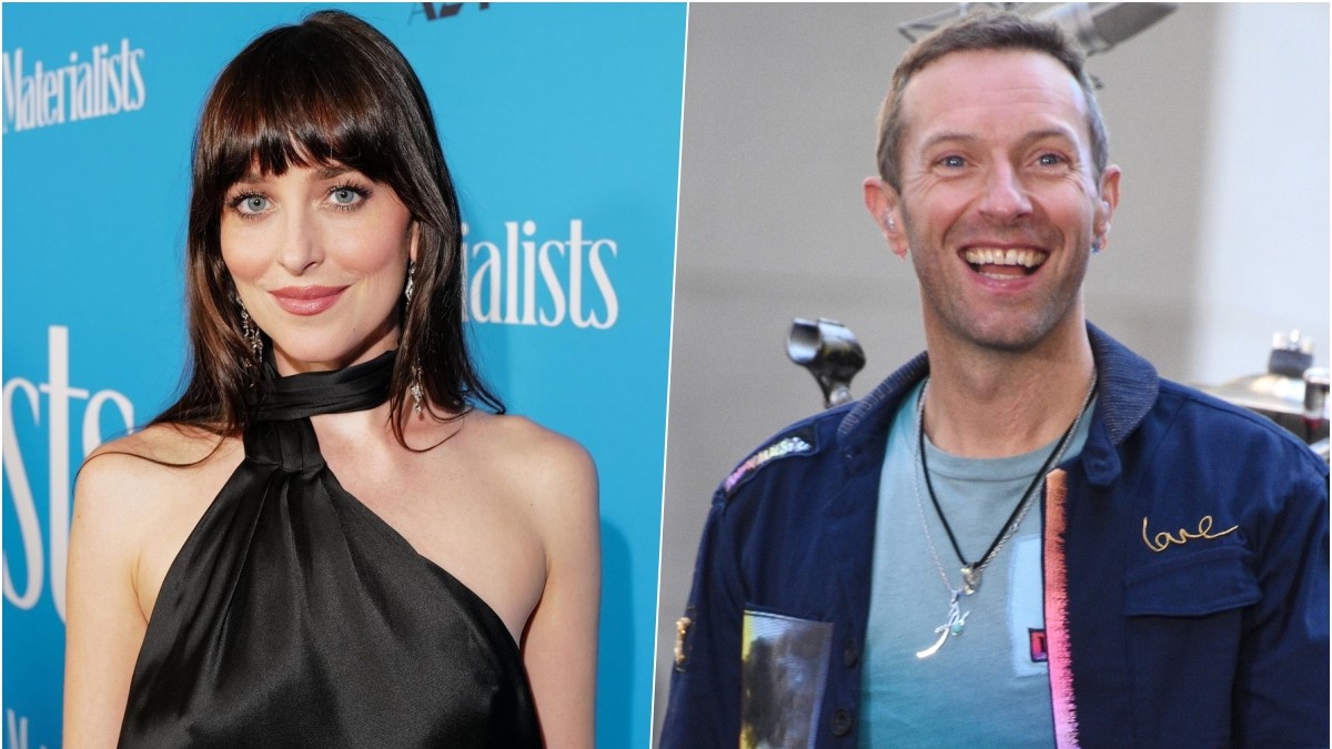 Herečka Dakota Johnson a spevák Chris Martin.