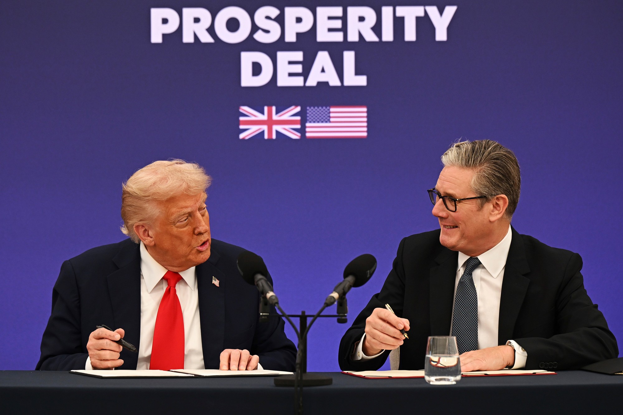 Prezident Donald Trump a britský premiér Keir Starmer.
