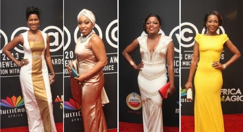 Prominent Nollywood actresses at the Africa Magic Viewers Choice Awards 2016