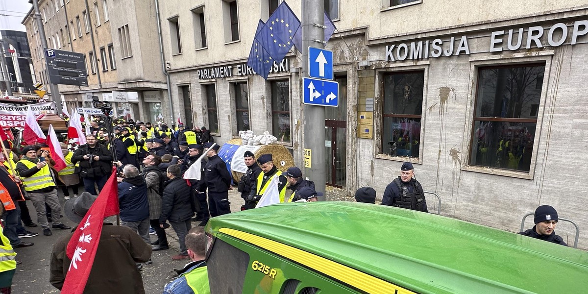 Protest rolników we Wrocławiu.