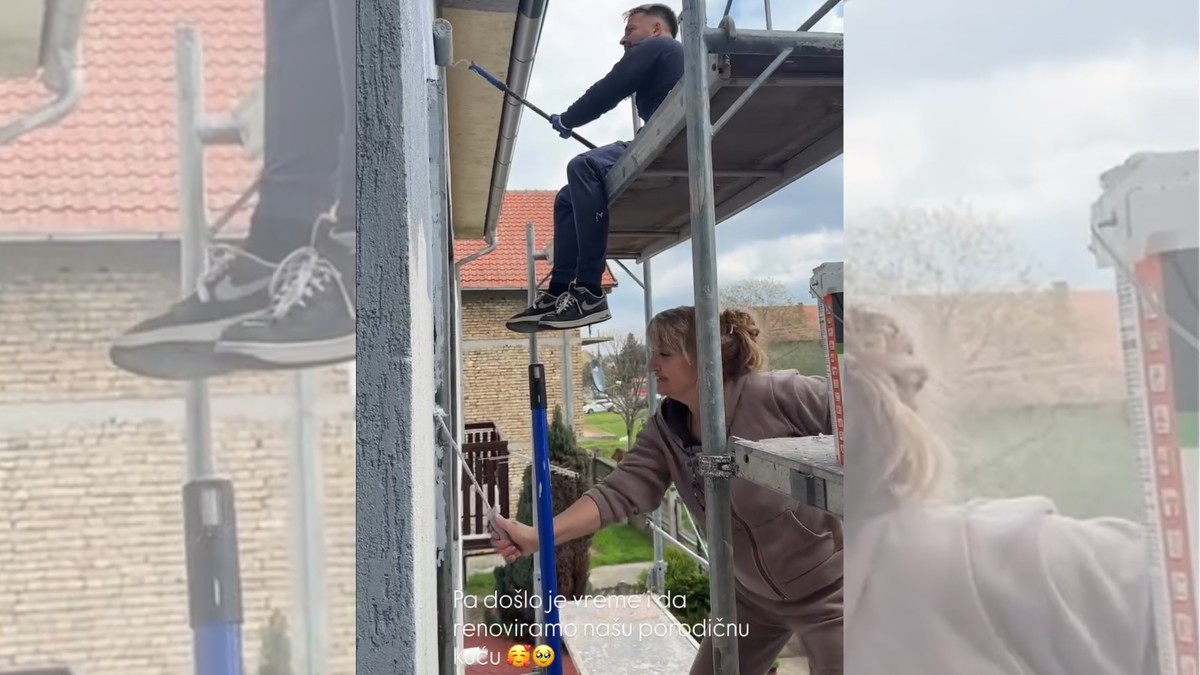 MALTERIŠE BARABAR SA MAJSTORIMA Teodora snimila mama Džehvu na Veliku subotu: Radovi u punom jeku, a evo što je svi hvale (FOTO)