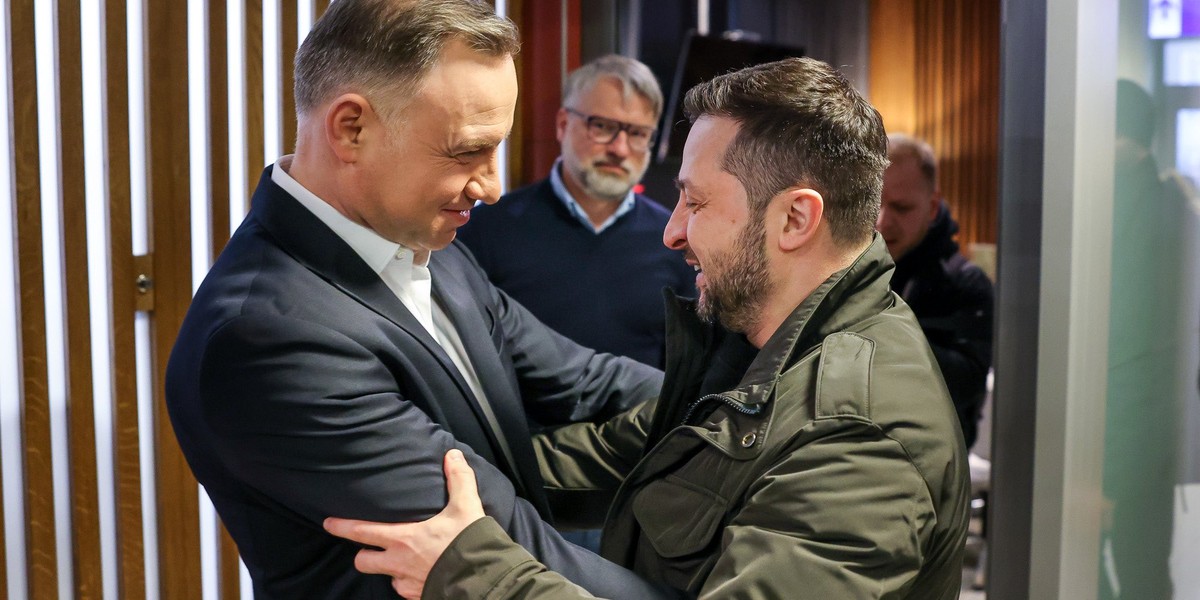 Andrzej Duda i Wołodymyr Zełenski 