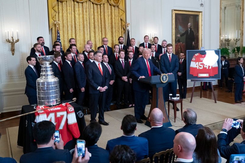 Donald Trump i hokeiści Florida Panthers