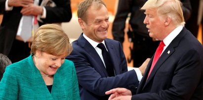 Merkel nie wyłączyła mikrofonu! Zobacz, o czym rozmawiała z Trumpem i Tuskiem