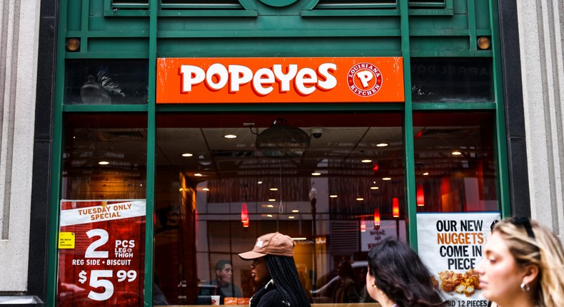 A Popeyes restaurant in Chicago.Beata Zawrzel/NurPhoto via Getty Images