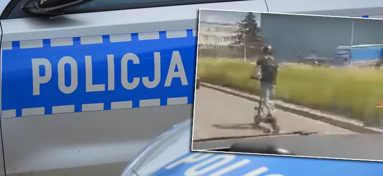 Miał jechać hulajnogą 100 km/h. Szuka go łódzka policja [Wideo]