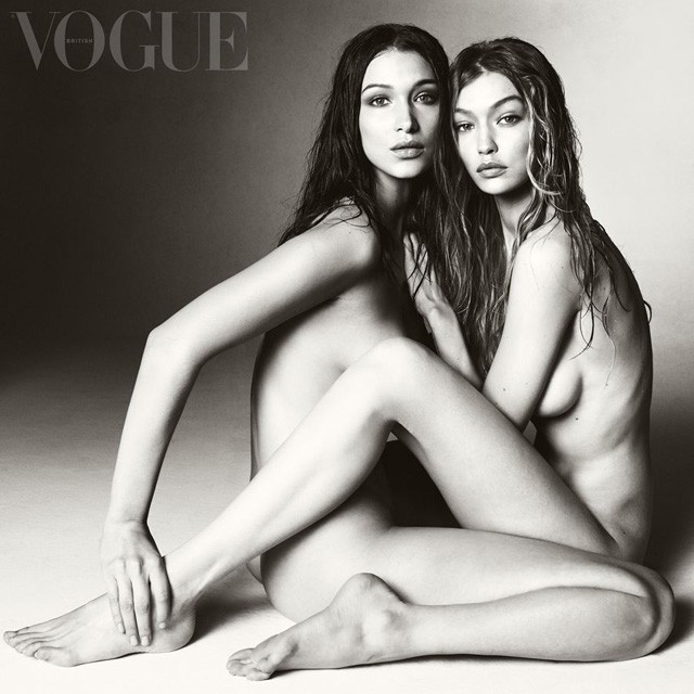 Bella és Gigi Hadid meztelenül a Vogue magazinban