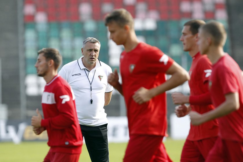 Pilka nozna. Ekstraklasa. Zaglebie Sosnowiec. Trening. 16.10.2018