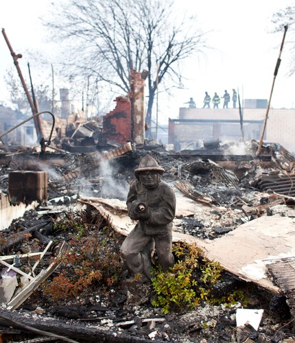 Krajobraz po przejściu cyklonu Sandy w USA