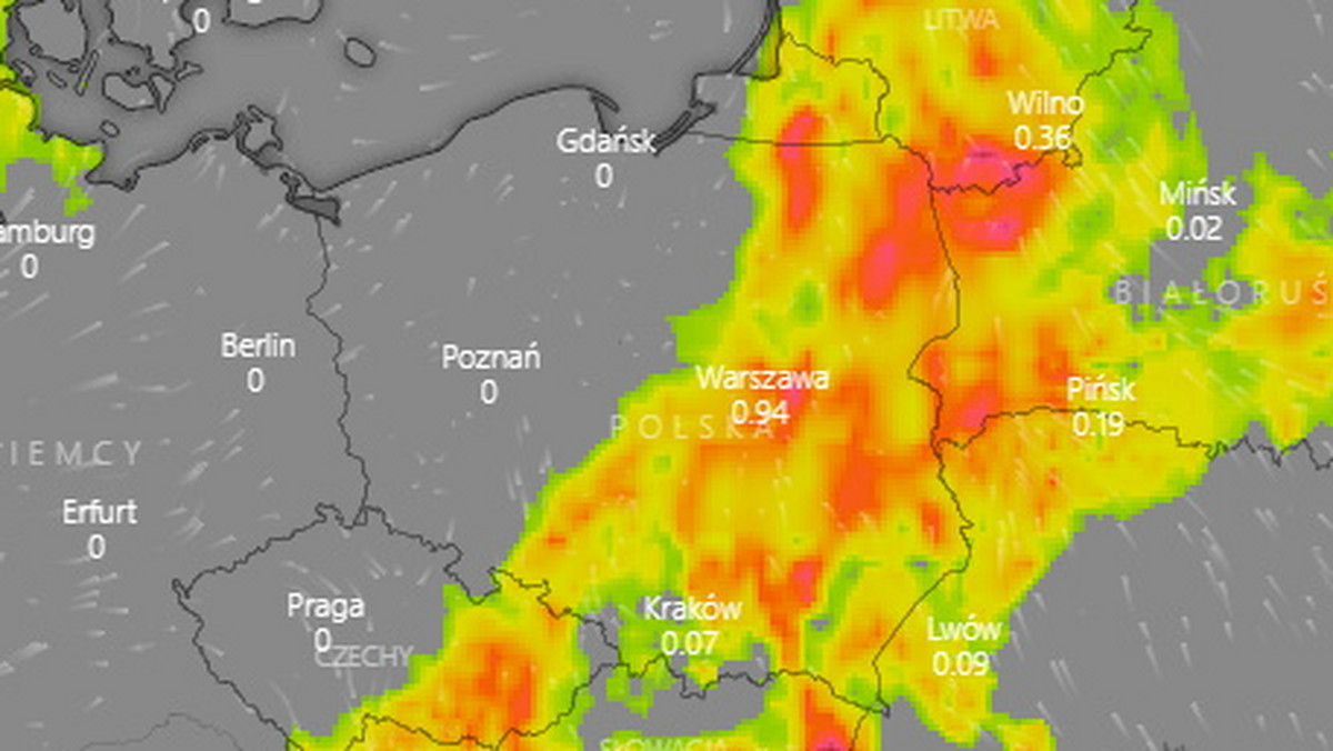 Instytut Meteorologii i Gospodarki Wodnej ostrzega przed burzami z gradem, które w niedzielę mogą wystąpić w dziesięciu województwach: warmińsko-mazurskim, podlaskim, mazowieckim, lubelskim, łódzkim, świętokrzyskim, małopolskim, opolskim, śląskim i dolnośląskim. IMGW wydał ostrzeżenie pierwszego stopnia dla wszystkich tych regionów, poza dolnośląskim. 