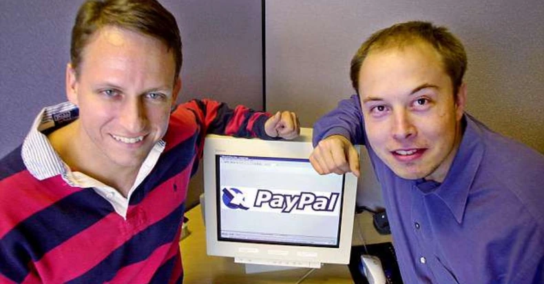 Piter Til i Ilon Mask na početku karijera