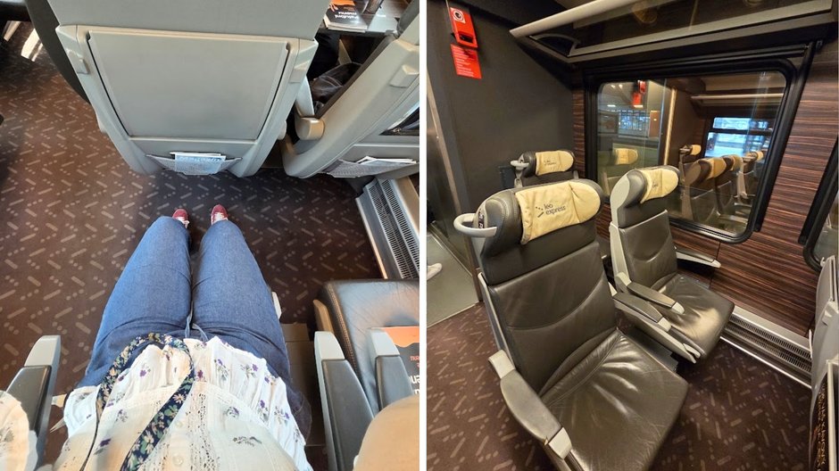 Wnętrza pociągu Leo Express
