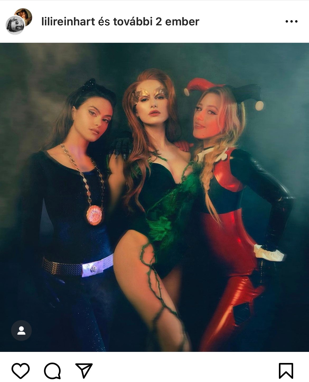 A Riverdale főszereplői, Camila Mendes, Madelaine Petsch és Lili Reinhart a DC Comics vadócainak, Macskanőnek, Méregcsóknak és Harley Quinnnek öltöztek.