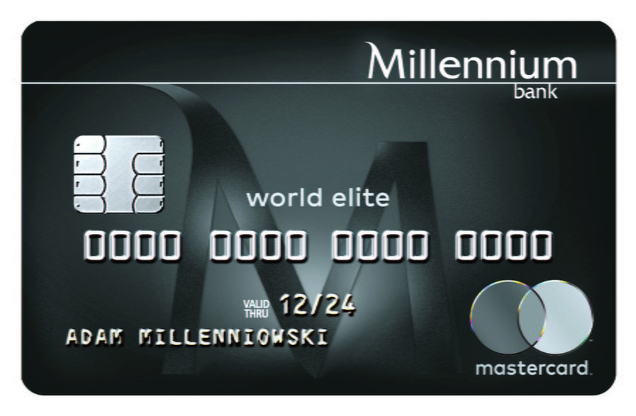 2. /3. Millennium Mastercard World Elite VIP (2.) oraz Millennium Mastercard World Elite (3.) Bank Millennium – czarne karty w wersji VIP i standardowej banku, na czele którego stoi Joao Bras Jorge, zajęły odpowiednio drugie i trzecie miejsce. Najważniejsza różnica między nimi dotyczy limitu kredytowego.