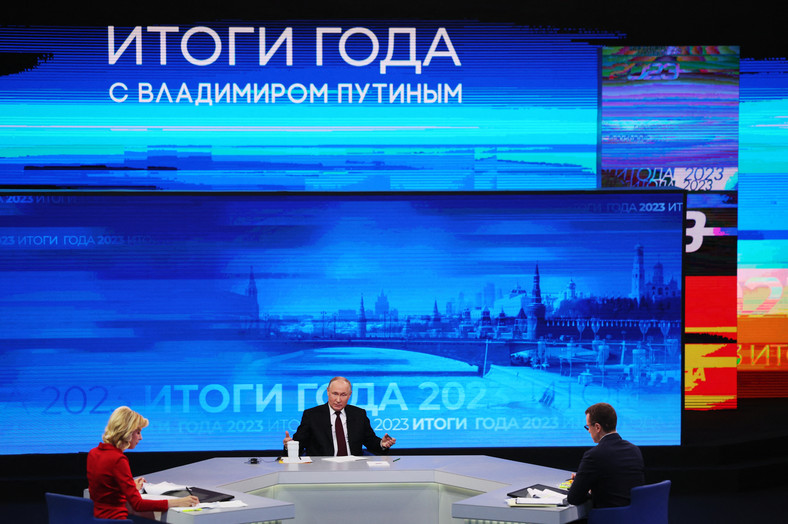 Władimir Putin w programie telewizyjnym "Linia Bezpośrednia", 14 grudnia 2023 r.
