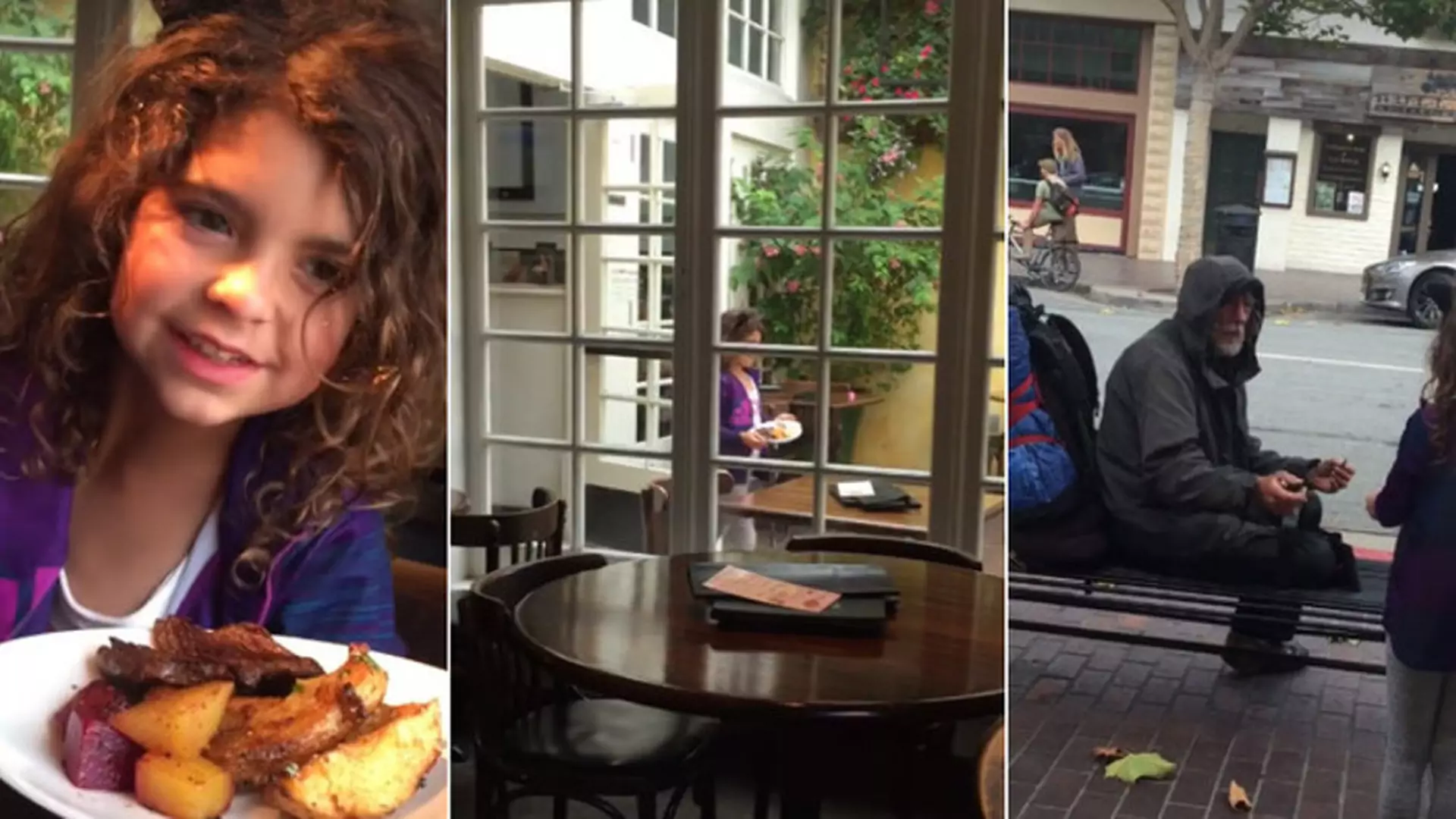 Dziewczynka oddała swój obiad bezdomnemu - to nagranie odtworzono już 40 milionów razy!