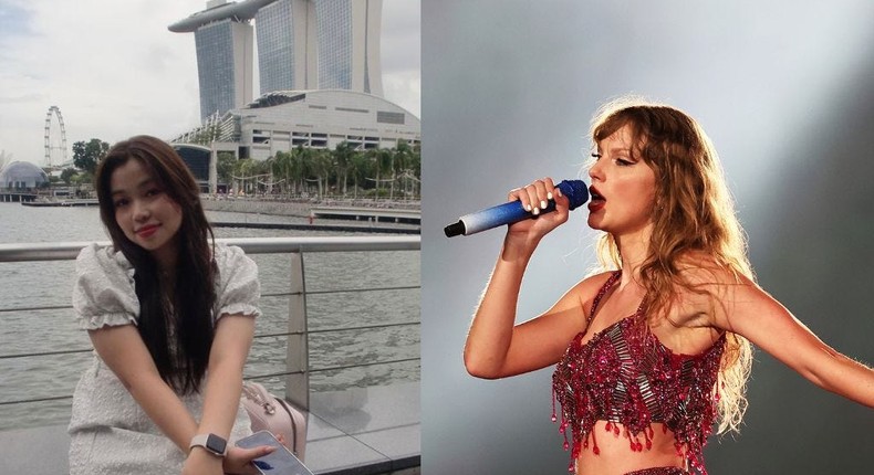 Eunice Mecija traveled to Singapore to see Taylor Swift's only concert in the region.Don Arnold/TAS24/Getty Images/Courtesy of Eunice Mecija