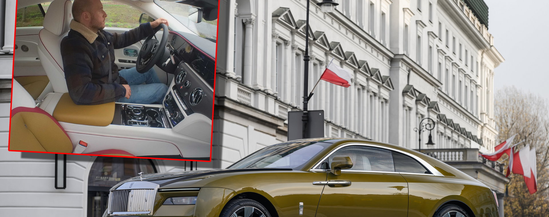 Rolls-Royce Spectre przyciągał wzrok na ulicach Warszawy
