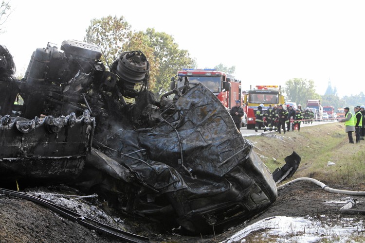 Wypadek w miejscowości Prusice na Dolnym Śląsku