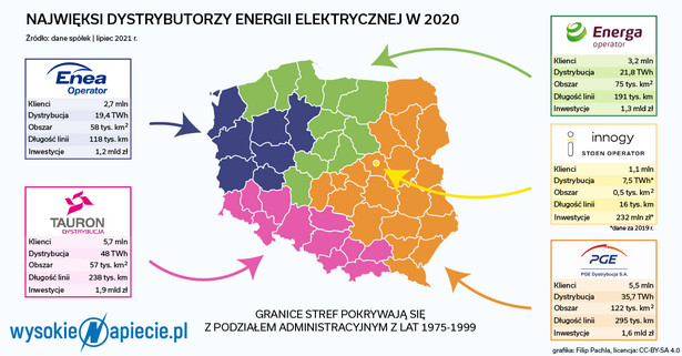 Najwięksi dystrybutorzy energii elektrycznej