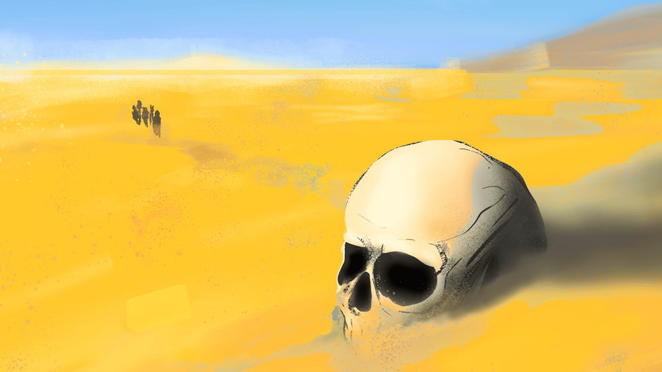 Czy ludzie niemal wyginęli 900 tys. lat temu?, ilustracja Mateusza Mirys