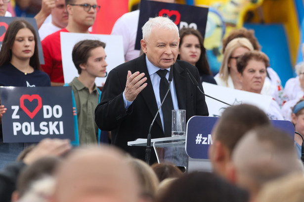 Prezes PiS Jarosław Kaczyński w Stawiskach