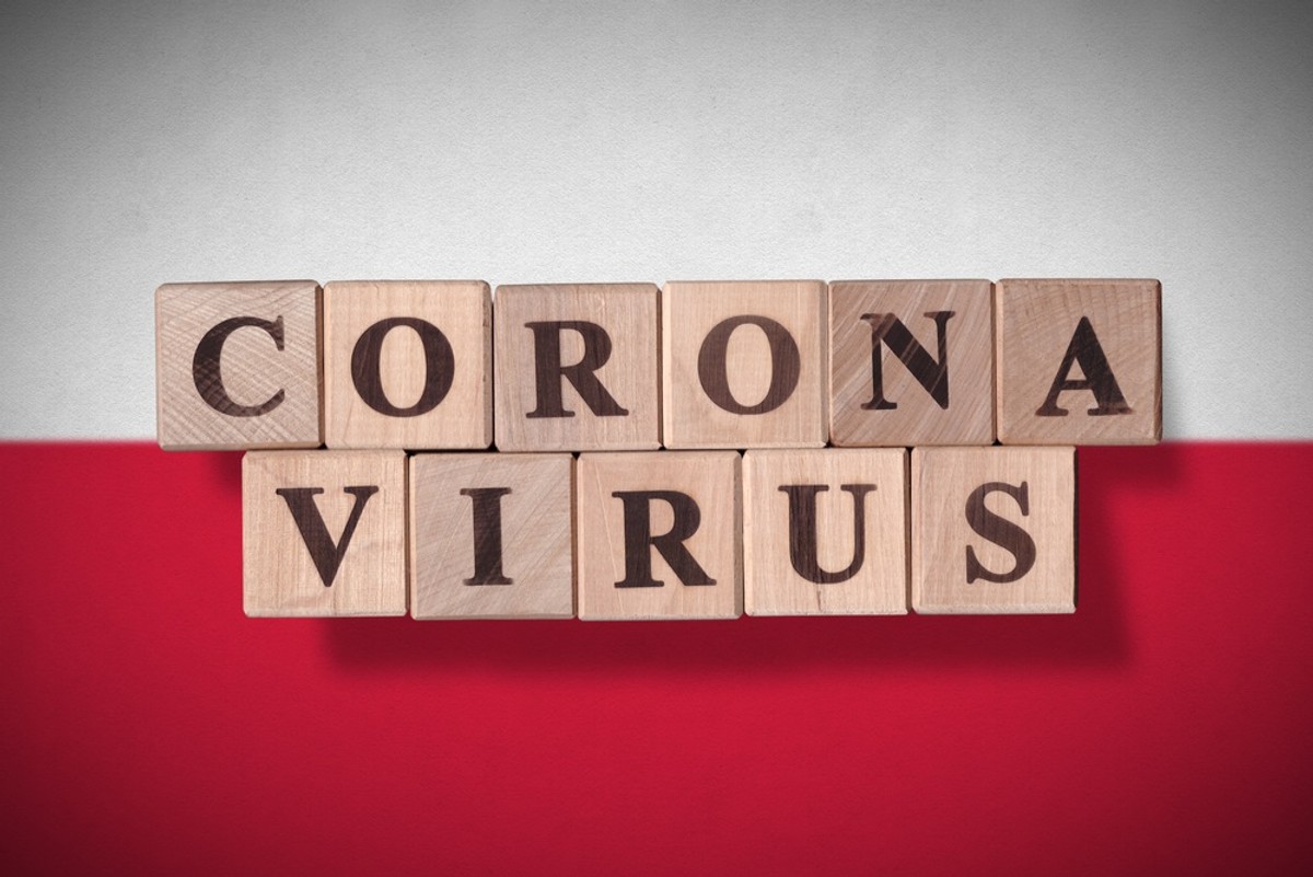 Polska, koronawirus, epidemia, pandemia, wirus, covid-19, mapa, tarcza. / fot. Shutterstock