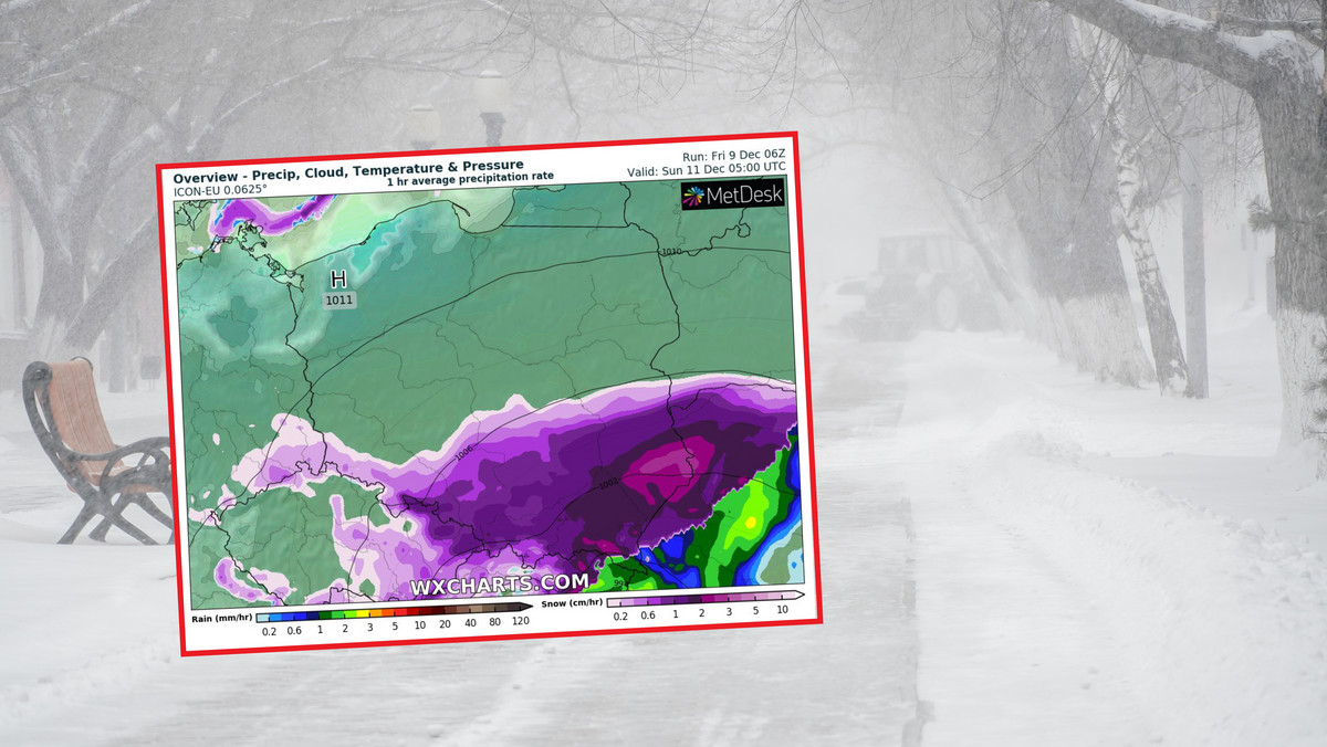 Pogoda na dziś, 10 grudnia. Dziś uderzy cyklon Brygida. Przyniesie śnieżycę