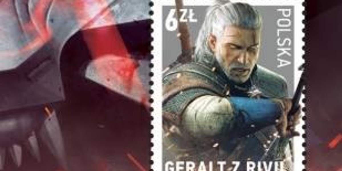 Wiedźmin znaczek pocztowy Geralt z Rivii. Wersja limitowana Poczty Polskiej