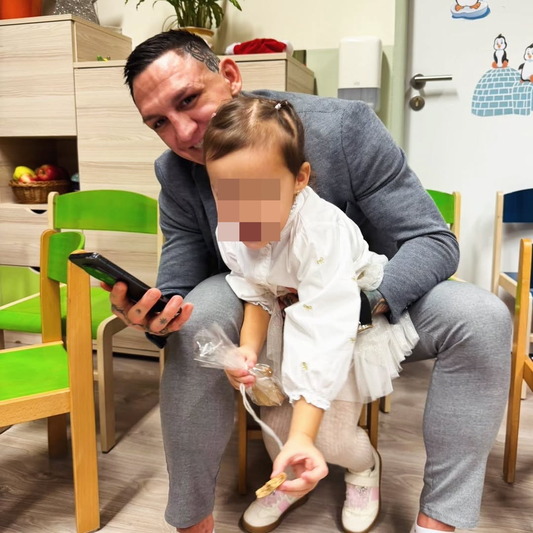 Gábor Boráros s dcérkou Zorou. 