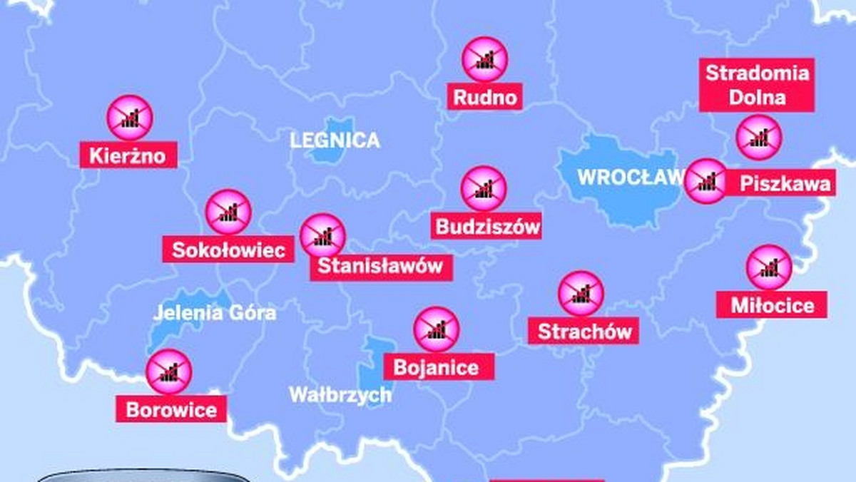 "Gazeta Wrocławska": Obecnie aż 16 miejscowości na Dolnym Śląsku nie ma zasięgu żadnej sieci komórkowej, albo ma śladowy zasięg jednej z nich.