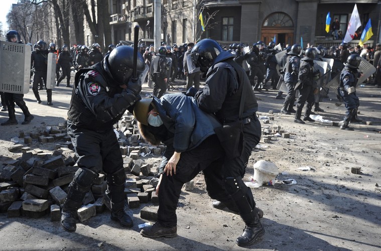 Protesty na Ukrainie. Fot. EPA/ALEXEY FURMAN/PAP/EPA