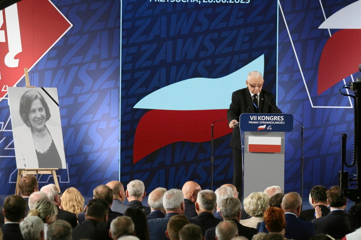 Jarosław Kaczyński i Barbara Skrzypek