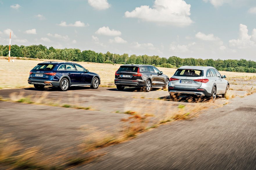 Audi A4 Allroad, Mercedes klasy C All Terrain i Volvo V60 Cross Country