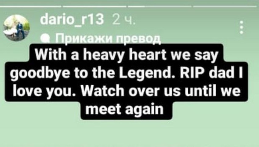 Objava Marinkovog sina