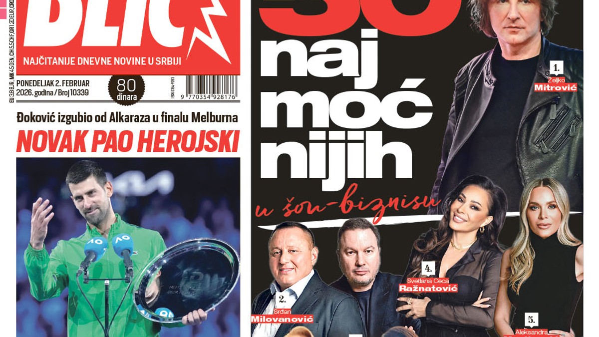 Blic naslovna strana za 2.2