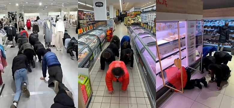 Wchodzą do sklepu i zaczynają pełzać. O polskim "trendzie" piszą już zagraniczne media
