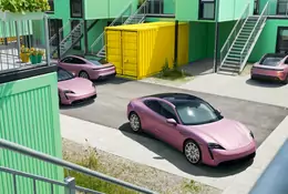 Plastic is fantastic. Tomek Mąkolski umieścił Porsche Taycan w futurystycznym świecie